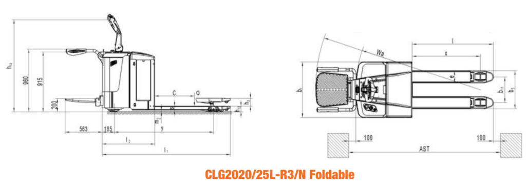 Xe nâng tay điện Liugong 2 ÷ 2.5 tấn CLG2020/25L-R3